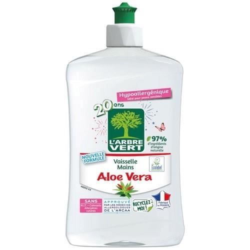 Liquide Vaisselle Aloe Vera Hypoallergénique 'arbre Le Flacon De 500ml