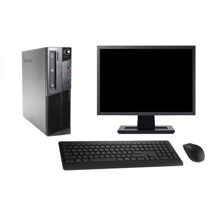 PC Lenovo M81 SFF Ecran 19 Intel i3-2100 RAM 8Go Disque Dur 1To Windows 10 Wifi - Lenovo