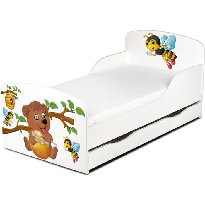 moderne lit d'enfant toddler avec matelas et un tiroir ours et abeilles moderne lit d'enfant toddler avec matelas et un tiroir ours