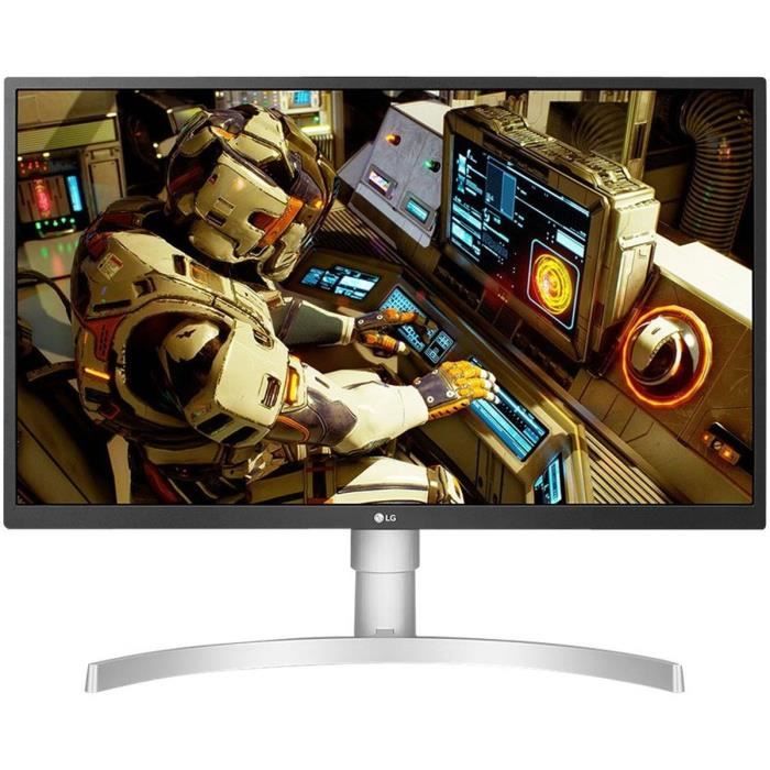 LG 27UL550 W Écran LED 27 3840 x 2160 4K @ 60 Hz IPS 300 cdm² 1000:1 HDR10 5 ms 2xHDMI DisplayPort brossé - vue 2