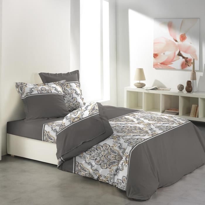 140 x 190 CM Ligne Douceur INKALA Parure DE Couette Multicolore