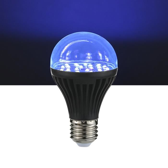100-240V Lampe LED Ultra-violet Lumière Noire Ampoule UV 7W Eclairage à  Effet pour Halloween Noël Soirée Bar Disco Fête Peinture Fluo Niveau UV-A  E27 Lot de 2 Ampoules Ampoules UV