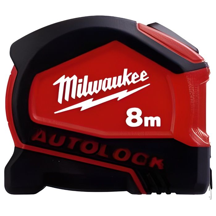 Mètre ruban - MILWAUKEE - Autolock 8m - Jaune - Nylon/ABS - Longueur
