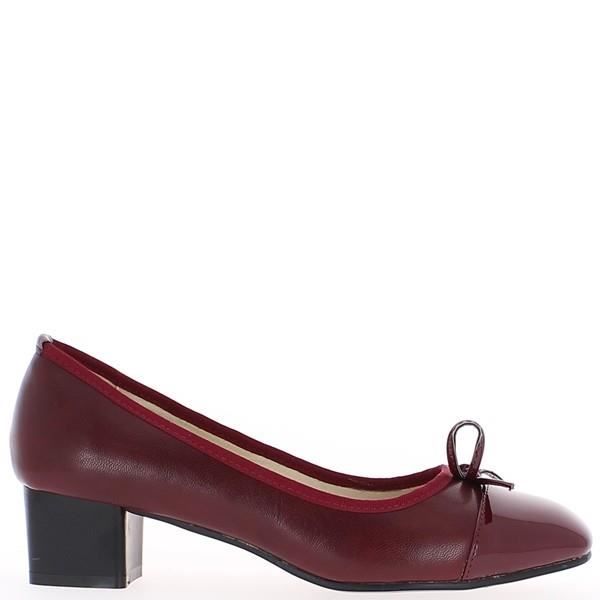 escarpin rouge bordeaux femme
