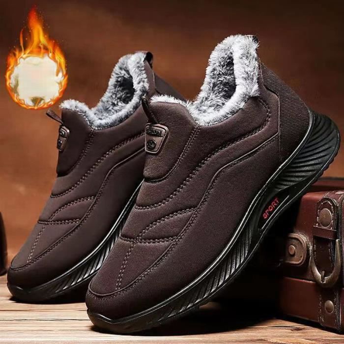 Bottes De Pluie D'hiver Pour Hommes Plus Polaire Chaudes Imperméables Antidérapantes Légères