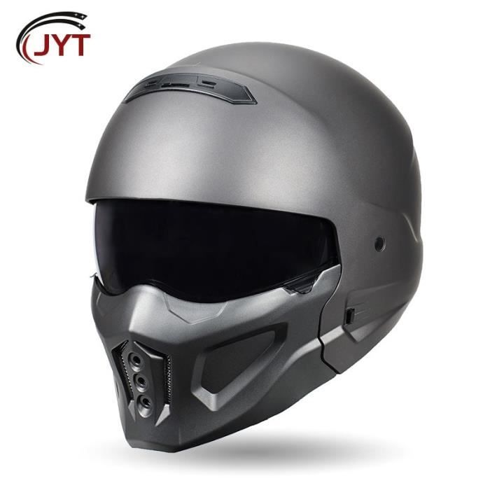 Casque Moto Intégral Enfant DOT + Lunettes, Gants, Masque – Jaune War Dog M (56-57 Cm)