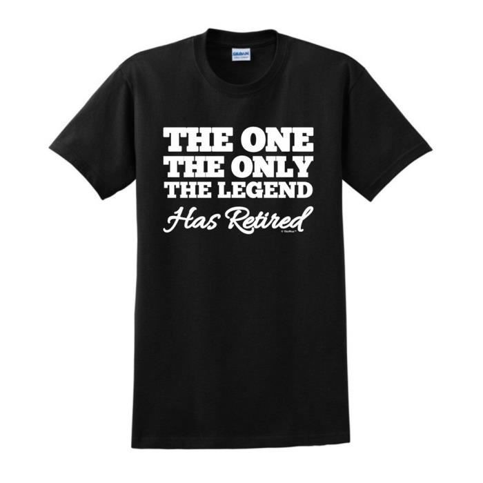 Cadeau De Retraite Drôle The One Only Legend T Shirt En Coton à Manches Courtes à La Retraite Pour Homme 2 Couleurs