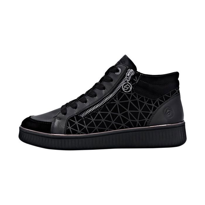 Remonte Basket Montante Cuir Remonte Goatsuede - Noir