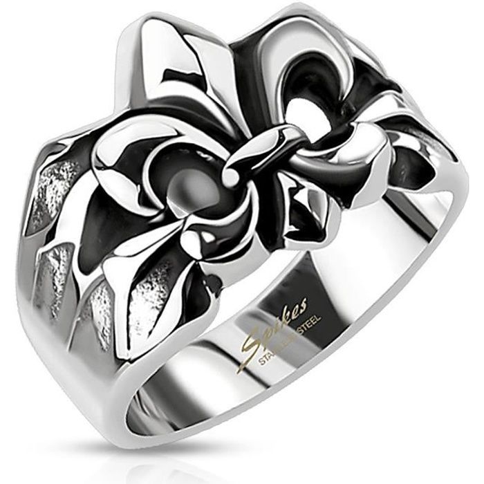 Bague homme acier fleur de lys embleme fierte francaise taille 67 67 Argente Achat Vente bague anneau Bague homme acier fleur de lys embleme fierte francaise taille 67 67 Mixte Adulte Acier