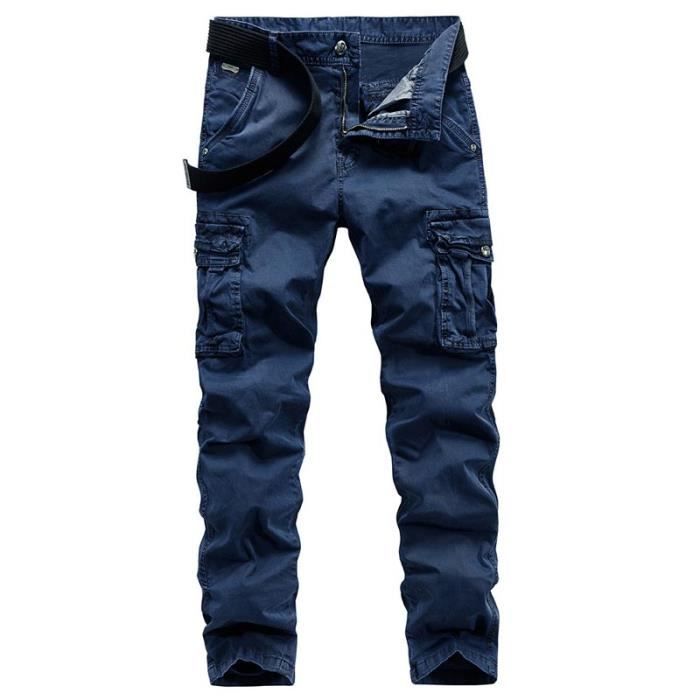 Pantalon à poches multiples homme hot sale