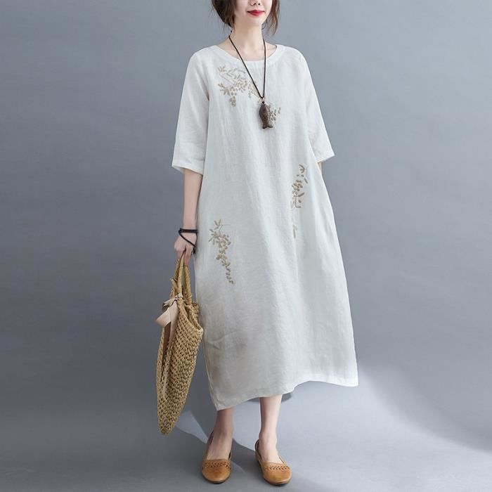Robe en lin de marque cheap