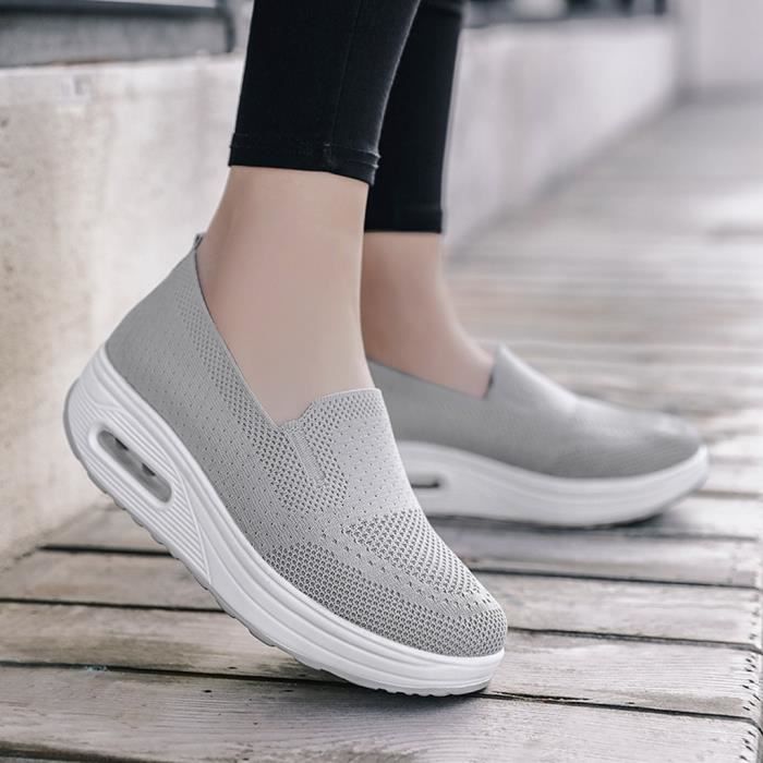 OS Mode Femmes Mesh Casual Chaussure pais Bas Bascule Chaussure
