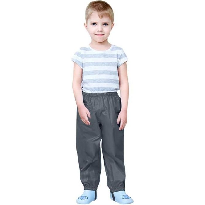 Pantalons De Pluie Pour Enfants Impermeables Garcons Et Filles Bebe Barboteuses Simples Mi Longues Enfants Combishort Noir Noir Cdiscount Pret A Porter