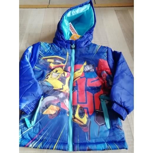 Blouson Transformers a capuche 3 ans bleu Cdiscount Pret a Porter