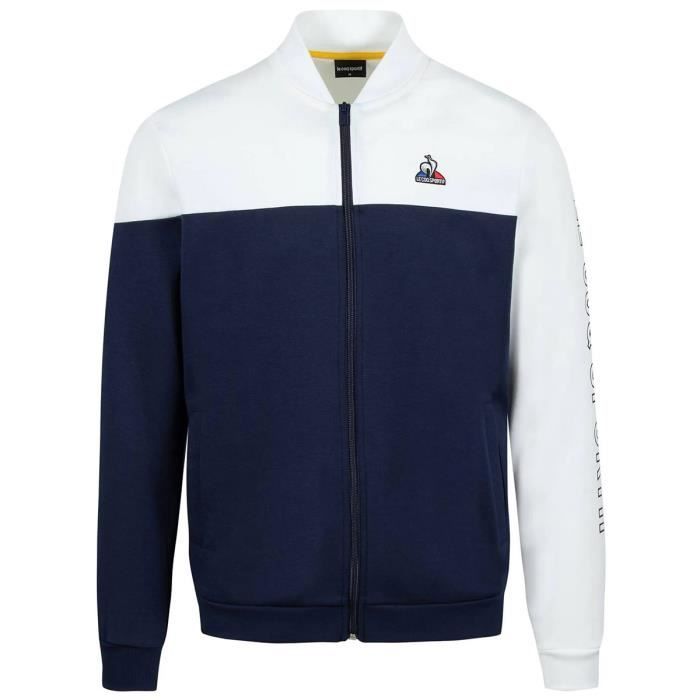 Veste Le Coq Sportif Saison 2 FZ Sweat - Homme - Bleu - Fermeture éclair - Manches longues - Respirant