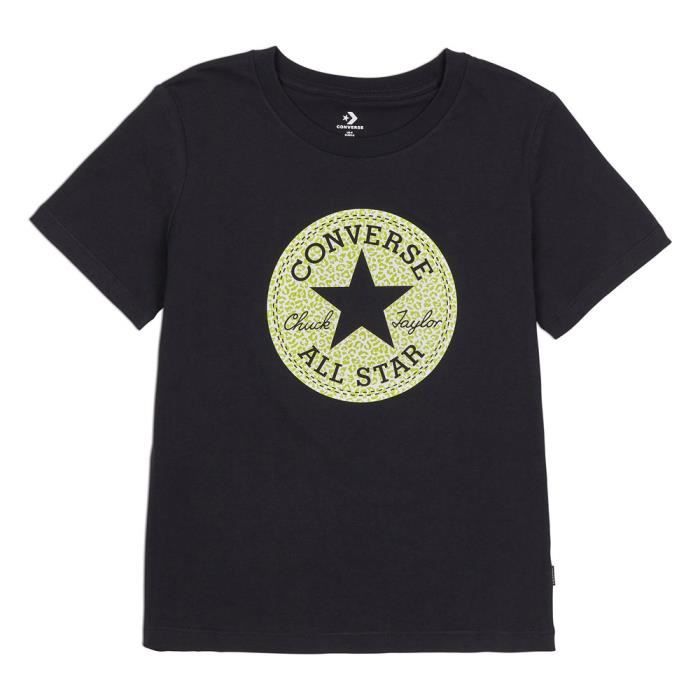 T shirt CONVERSE Chuck Taylor All Star Leopard Patch Tee Noir