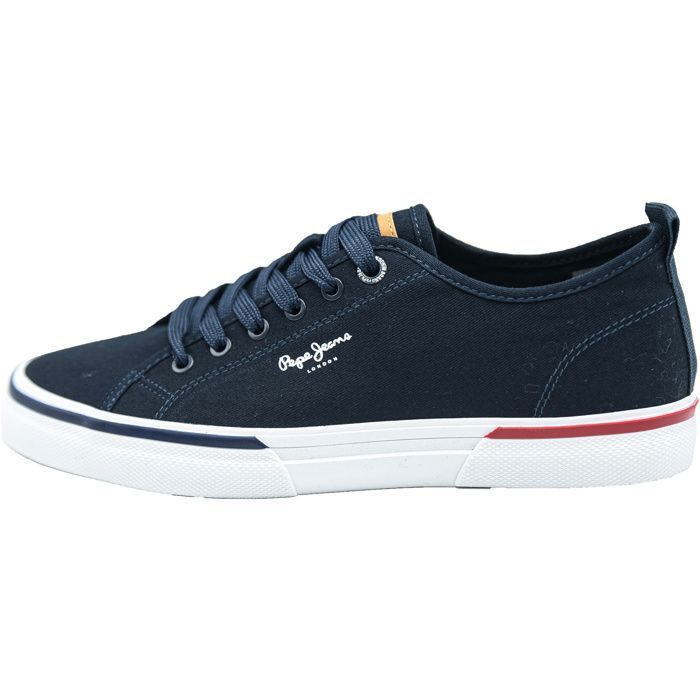 Pepe Jeans Sneakers en toile Kenton Smart 22 homme - Pepe Jeans - Bleu - Lacets - Plat