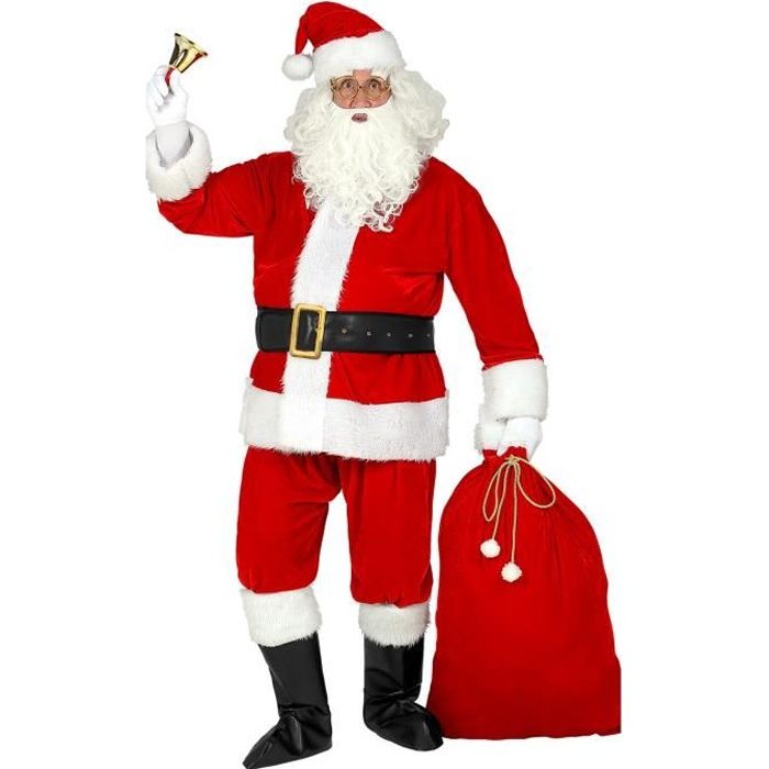 Déguisement Père Noël Deluxe - WIDMANN - L/XL - Noir - Adulte - Cdiscount Jeux - Jouets