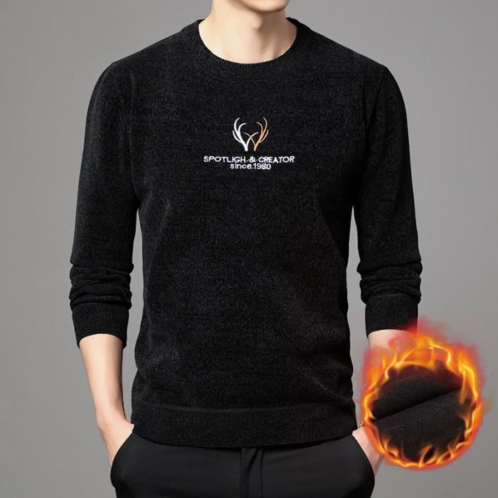 2024 Sweats à Capuche Homme Hiver Chaud Pull Homme Veste Grande Taille Doublée Polaire Manteaux Mode Sport Travail Poches Blousons Imprimé Pull Manches Longues Sweatshirts Homme Zippé Sweat Homme