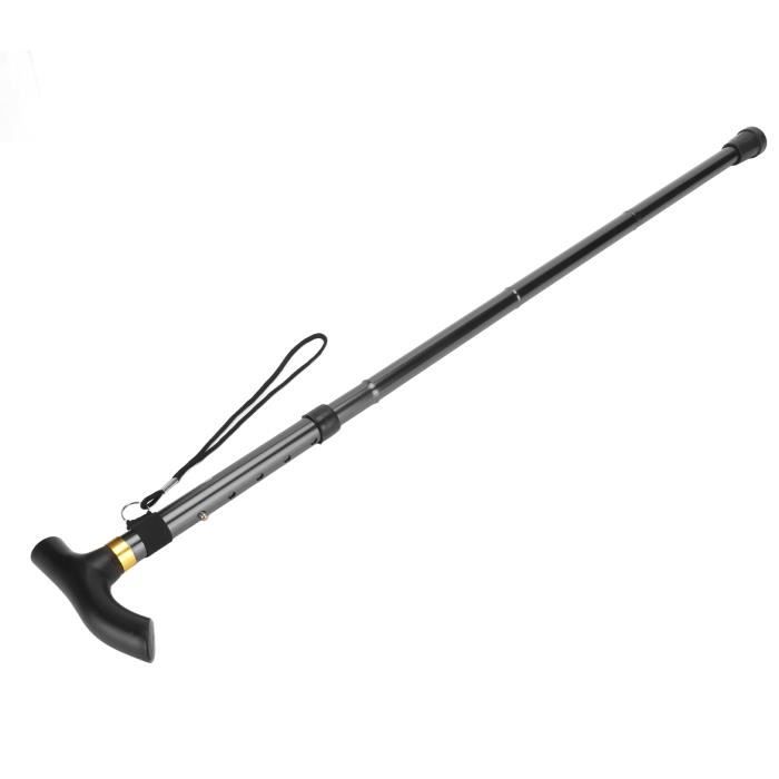 Canne Béquille Aluminium Pliable Et Réglable - Hauteur 82.5-92.5cm, Poids 110kg, Vert Cachemire, Silencieuse