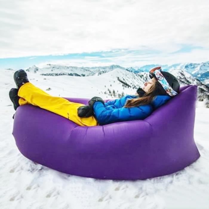 Gonflable Canapé Chaise Longue - Imperméable - Anti-fuites air avec Paquet Portable Air Sofa Air