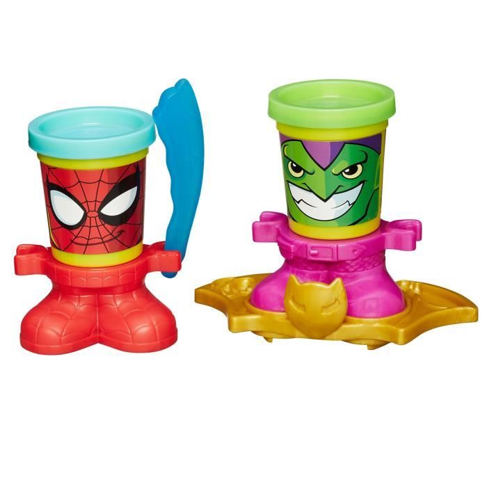 Pâte à modeler PlayDoh : Pots Marvel : Spiderman & Green Goblin