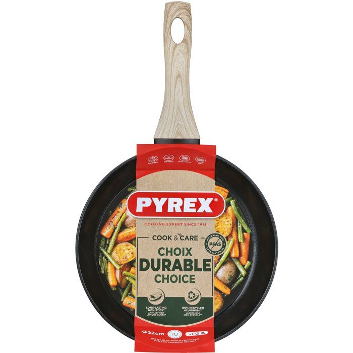 Poêle PYREX Cook & Care 22 cm Anti adhérent Induction Sans PFAS