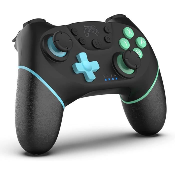 Manette Switch/OLED Contrôleur Mode Portable, Gyroscope à 6  Axes,Turbo,Vibration (Rouge & Bleu) - KENUOS - Cdiscount Informatique