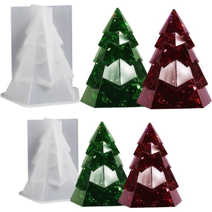 Moule resine epoxy,Moule en résine époxy pour sapin de Noël - Moule en silicone pour sapin de