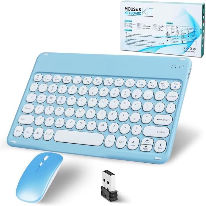 Clavier Bluetooth Sans Fil QWERTZ Pour IPad - Compatible IPad Pro, Air, Mini, IPhone, Windows Et Android (Noir)