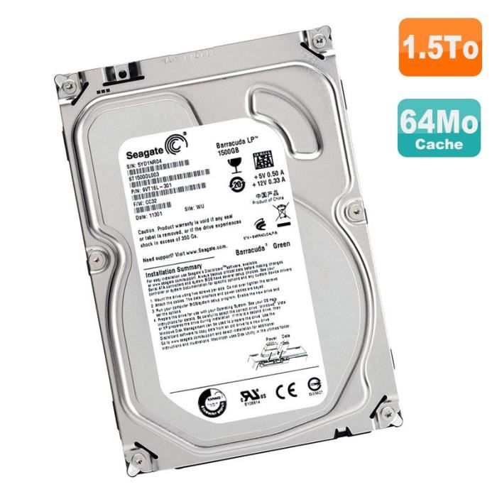 Disque dur interne HDD 3.5 pouces - 1 To Seagate ST1000