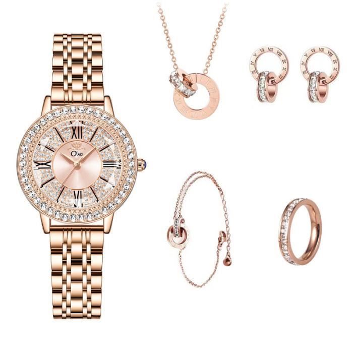 Montre connectée - Femmes - Acier Inoxydable - Quartz - Analogique