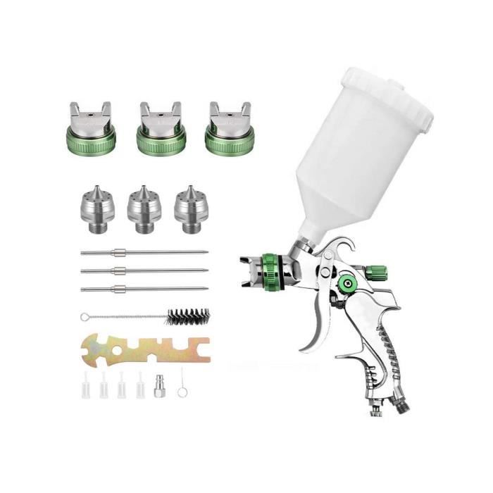 Kit 2 Pistolets à Peinture HVLP - Aérographe Pro Avec Godets