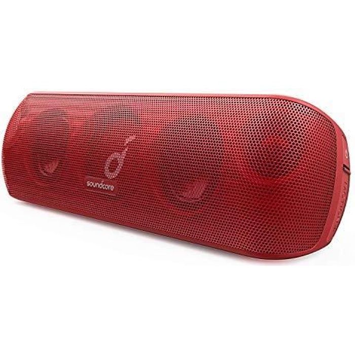 Motion+ Haut-Parleur Bluetooth 30W Son Hi-R USB Rouge
