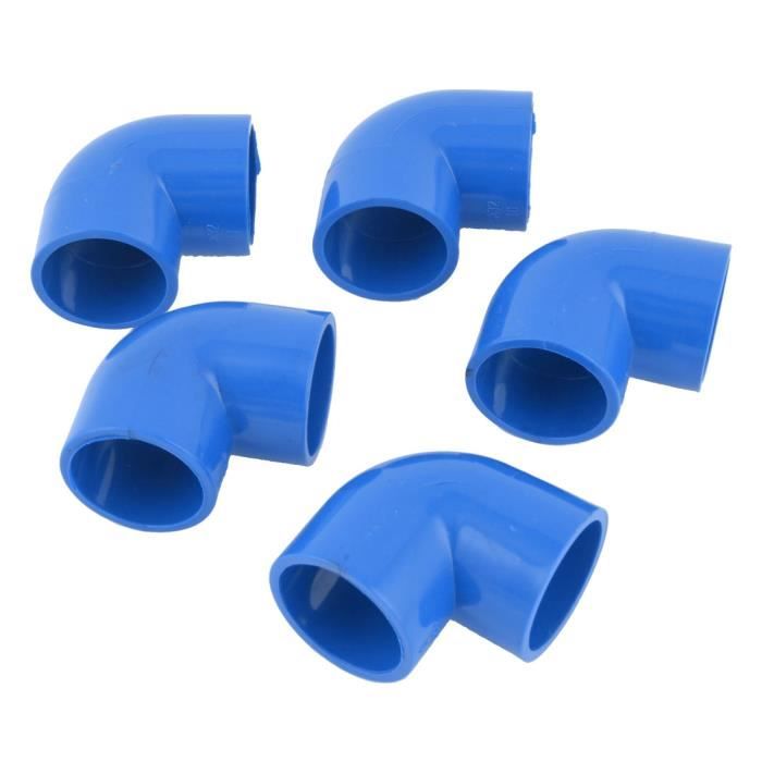 32mm Bleu Trou U Pvc Tuyau Coude Connecteur 2 Voies Raccords 5 Pcs