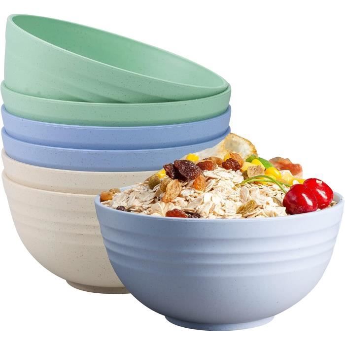 Lot De 4 Bols Céramique Colorés - 350 Ml - Soupe Petit Déjeuner Céréales - Neuf