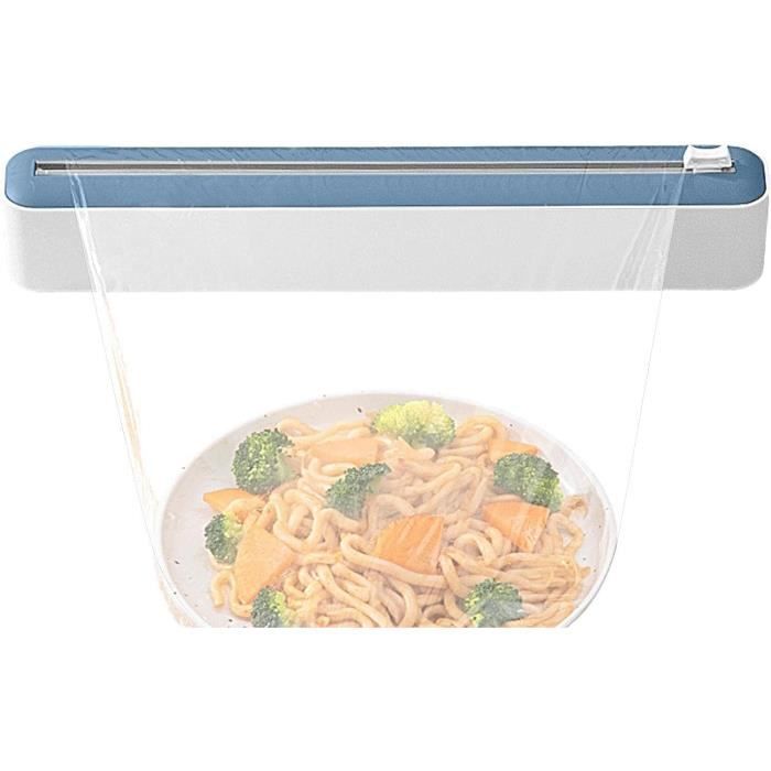 Distributeur De Film Alimentaire En Acier Inox 450mm - Pliable Avec 2 Lames De Rechange - Pour Supermarchés, Restaurants