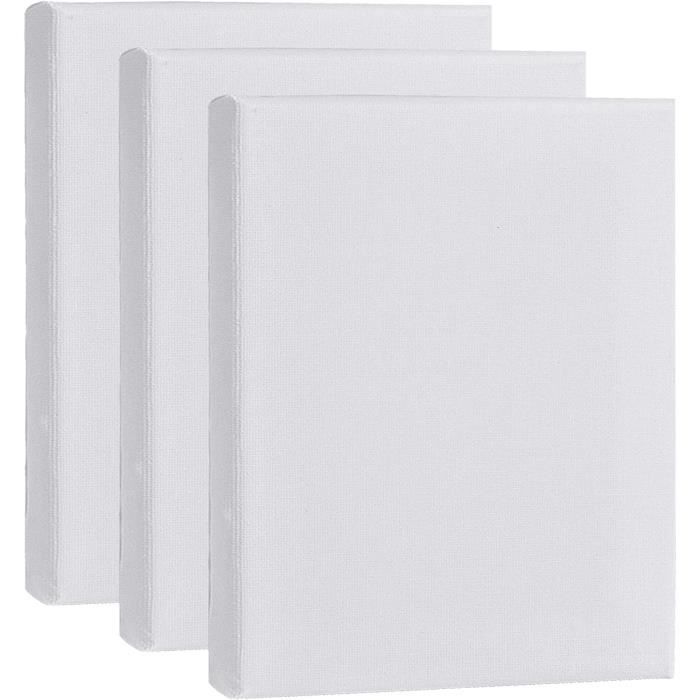Toiles à Peindre Coton - Lot De 6 Tailles Différentes - Cadres Bois Pour Acrylique, Huile, Aquarelle