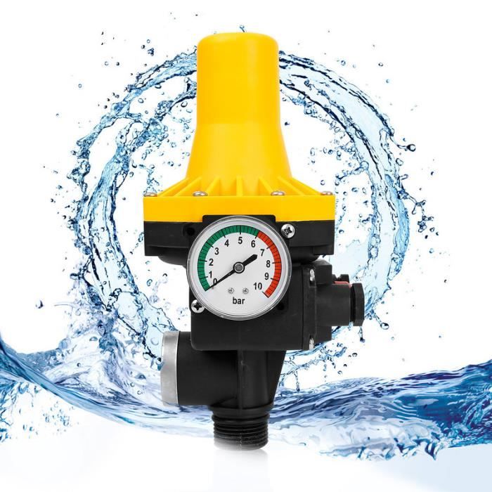 Pompe Centrifuge 1300W Avec Pressostat - Pompe à Eau Domestique 9,8 Bar, Acier Inox, Pour Maison Et Jardin