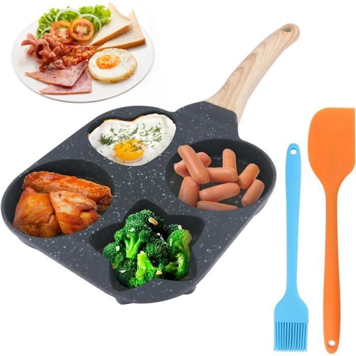 2 Moules à œufs Au Plat Antiadhésifs - Idéal Pour Pancakes Et Mini-burgers Aussi
