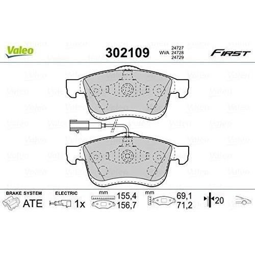 Plaquette de frein gamme first Fiat doblo II fr - VALEO - 302109