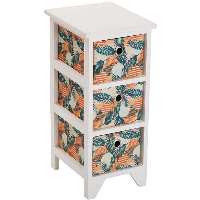 Artisan Il Ajoute Des Tissu Au Meuble Meuble 3 Tiroirs En Tissu Imprime Feuillage Saona Achat Vente Commode De Chambre Meuble 3 Tiroirs En Tissu Cdiscount