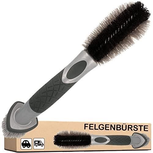 Kit De 3 Brosses Pour Jantes De Voiture + Brosse à Pneus - Microfibre Souple - Nettoyage Facile Des Endroits Difficiles