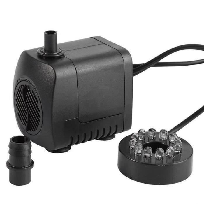 GOPLUS Pompe Eau Submersible 30W, 1450 L/H, Pompe à Eau pour Fontaine avec Elévation de 2,20 m, 3 Buses, Ultra Silencieuse - Jardin