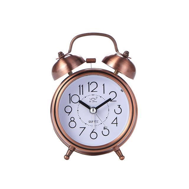 Réveil Manuel Rétro Avec Calendrier - Horloge De Bureau Silencieuse Affichant Date Et Jour (Blanc)