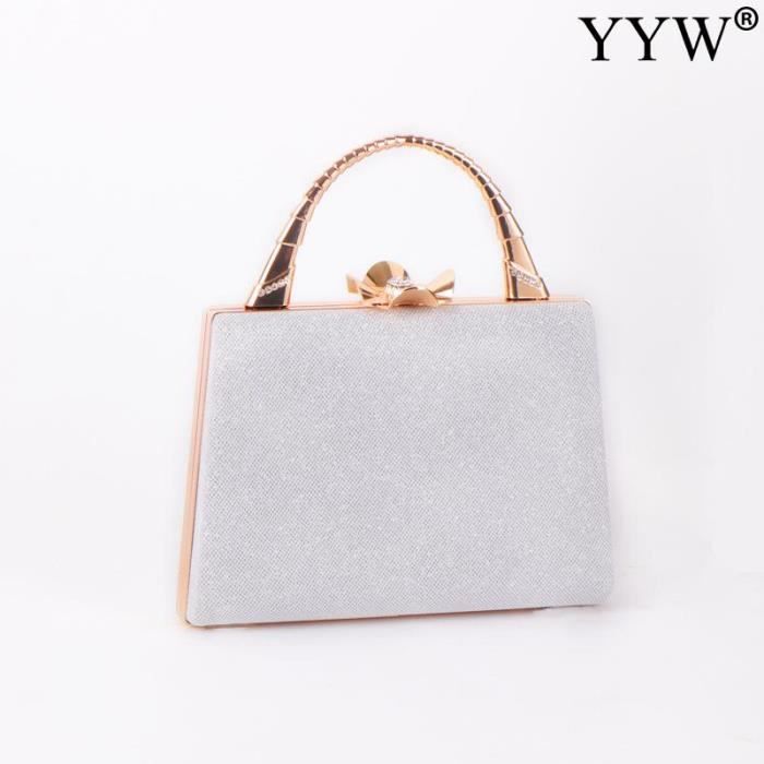 POCHETTE A MAIN silver Sacs main de soir e en velours pour