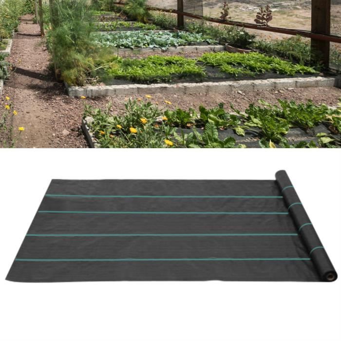 Toile anti-mauvaises herbes , 3 x 300 pieds, toile de jardin robuste, toile tissée en polypropylène pour le contrôle des mauvaises herbes, toile d'allée, géotextile pour aménagement paysager