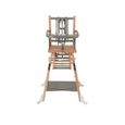 Combelle - Chaise haute bébé en bois Marcel bicolore gris - 57x95 cm-1