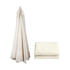 Megashopitalia Toile De Rechange Parasol Carré 3x3m 8 Lattes - Polyester 180g/m² Beige Avec Airvent