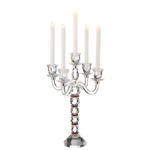 Chandelier 5 Branches Argenté 150cm - Alliage Métal, Haute Qualité